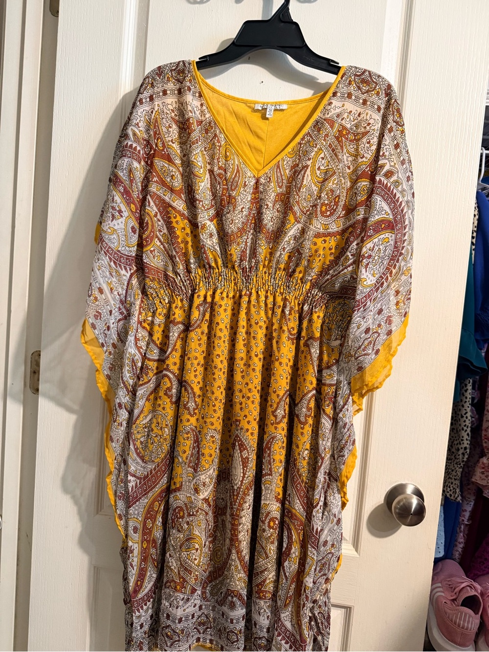 Speed Control Yellow Paisley Maxi Dress